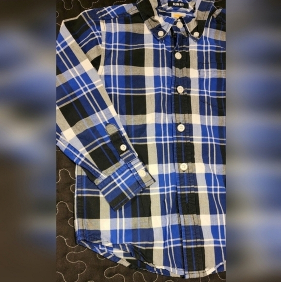Gymboree Boys Plaid Button up Long Sleeve Shirt. Slim fit.‎ Size 4 XS - Picture 3 of 5